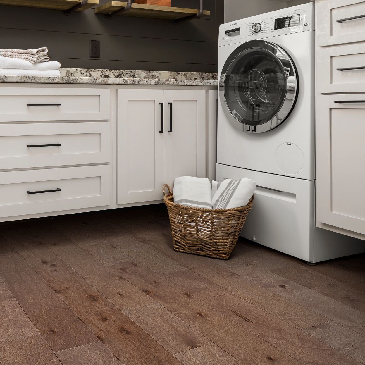 kitchen with hardwood floor from Domenic and Sons Floor Covering in Johnston