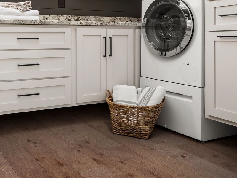 kitchen with hardwood floor from Domenic and Sons Floor Covering in Johnston, RI