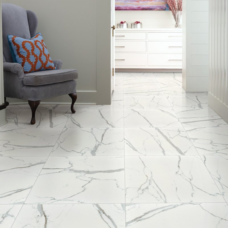 White tile from Domenic and Sons Floor Covering in Johnston, RI